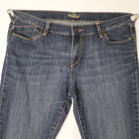 Old Navy 'The Flirt' Womens Dark Blue Denim Jeans Sz 14 Regular - Picture 1 of 12